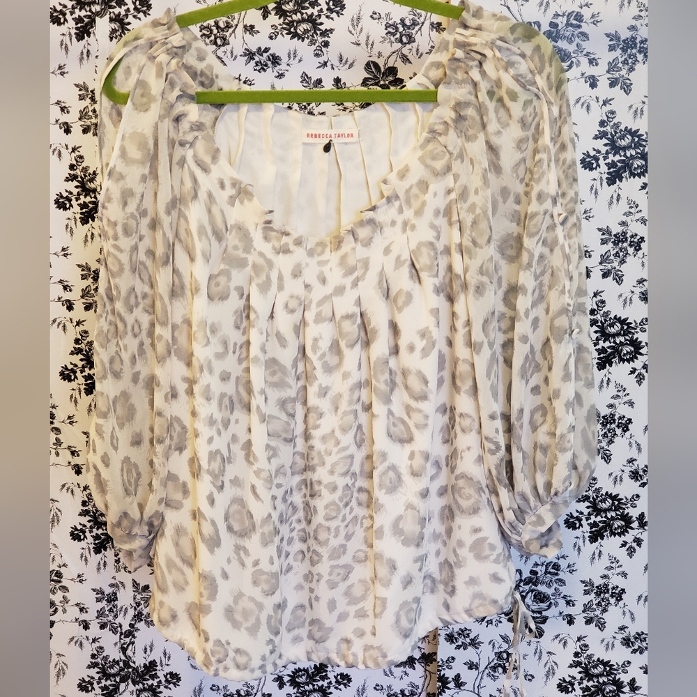 Rebecca Taylor 3/4 sleeve blouse